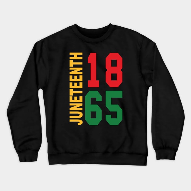 Black Proud African American for Juneteenth Crewneck Sweatshirt by ZimBom Designer